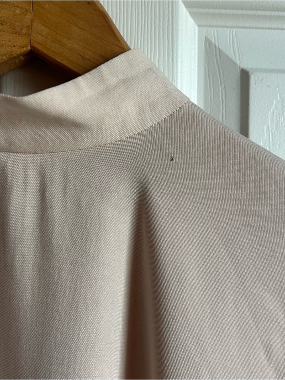 COS cream mock neck minimalist shirt dress - Picture 4 of 7